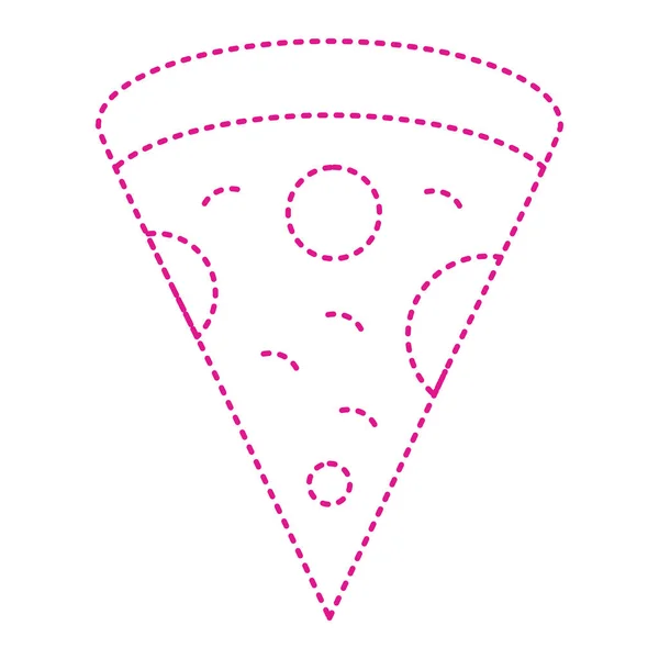 Векторна Ілюстрація Лінії Значка Шматочка Піци — стоковий вектор