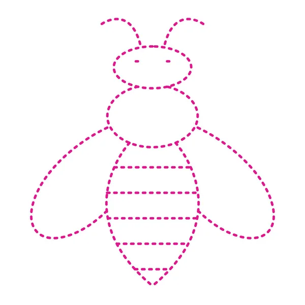 Bee Bow Vector Illustration — 图库矢量图片