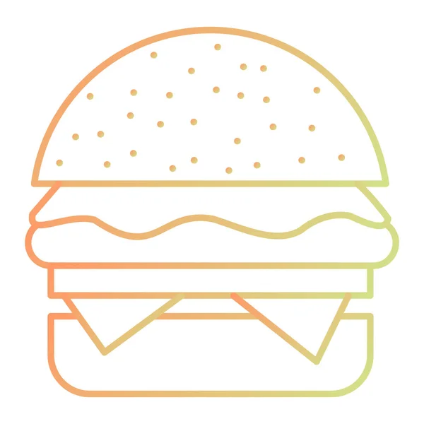 Color Burger Icon Vector Illustration — Vetor de Stock