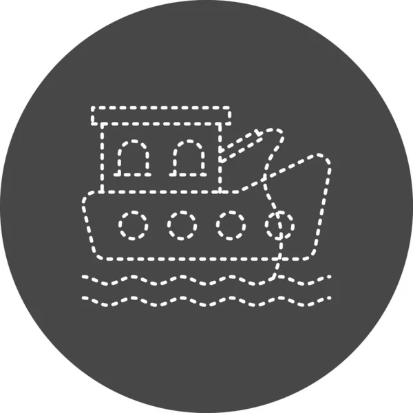 Vector Ilustración Del Icono Del Barco — Vector de stock