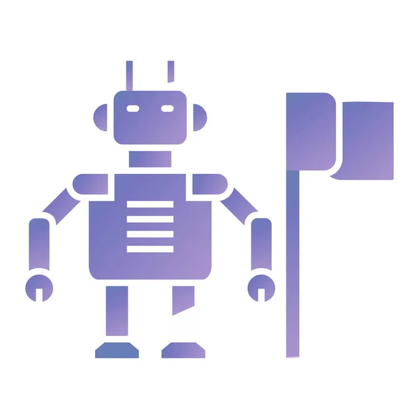 Icono Del Robot Ilustración Plana Robots Vector Iconos Para Web — Vector de stock