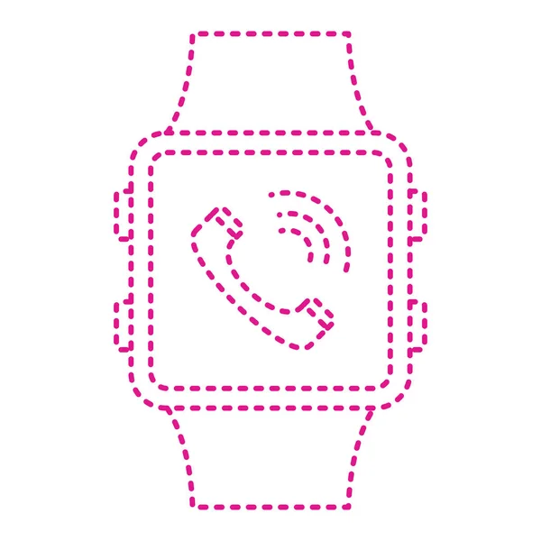 Smartwatch Phone Smartphone Vector Illustration Design — Stockvector