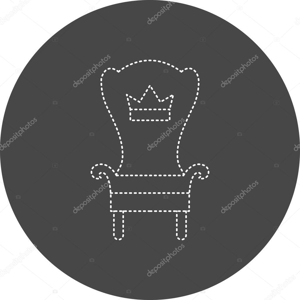 vector illustration of Throne icon