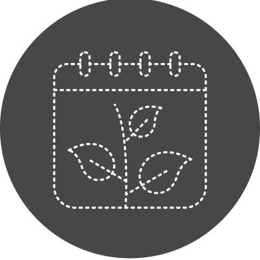 Eco calendar icon, vector illustration simple design