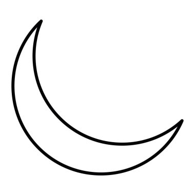 moon icon. outline illustration for web