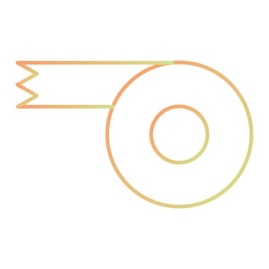 Bir kurdele simgesinin vektör illüstrasyonu