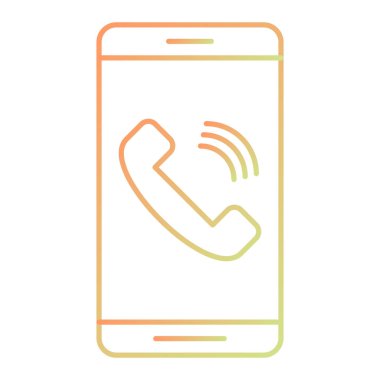 - Telefon. Web simgesi basit illüstrasyon