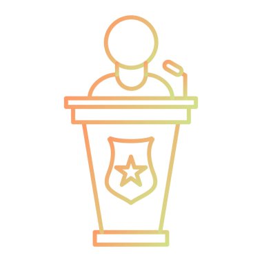 speaker icon vector isolated on white background for your web and mobile app design, podium logo concept