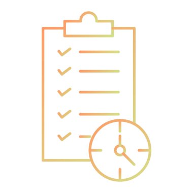 Kontrol listesi vektörü ince çizgi simgesi