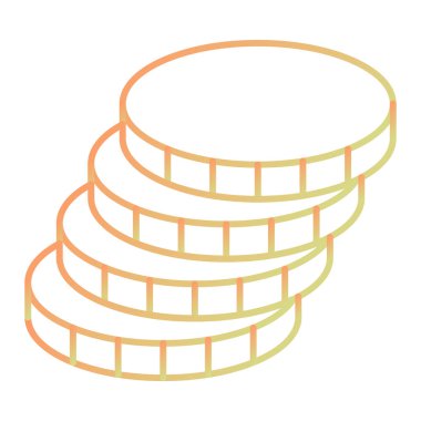 coins stack icon. isometric of coin money vector icons for web design isolated on white background