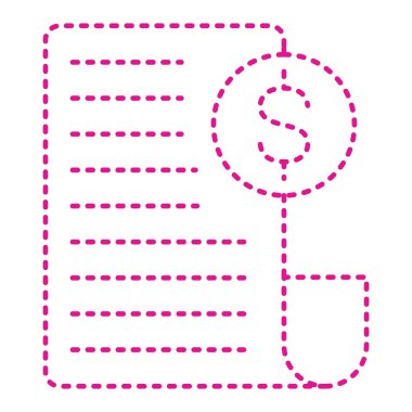 financial report icon. outline illustration  