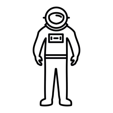 astronot simgesi vektör illüstrasyonu