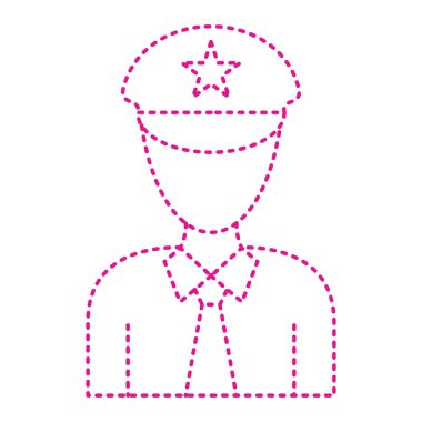 police officer icon. flat illustration of pilot captain vector icons for web