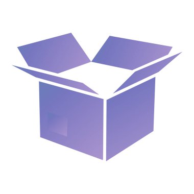 open box with a pink ribbon. vector illustration