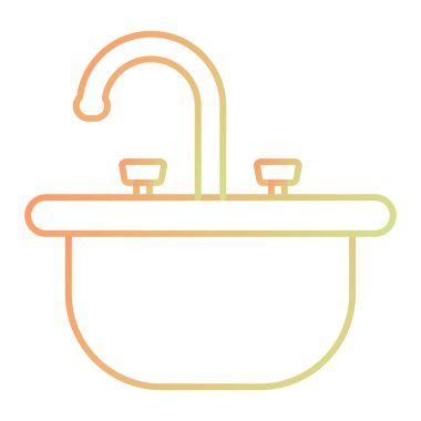 Küvet ikonu vektör illüstrasyonu