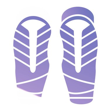 flip flops icon. flat illustration of slippers vector logo icons isolated on white background