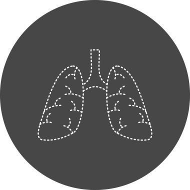 Akciğerler simge vektör çizim