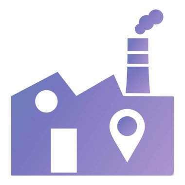 Fabrika. Web simgesi basit illüstrasyon