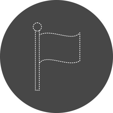 Bir bayrak simgesinin vektör illüstrasyonu