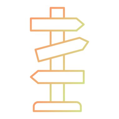 Bir işaret direği simgesinin vektör illüstrasyonu