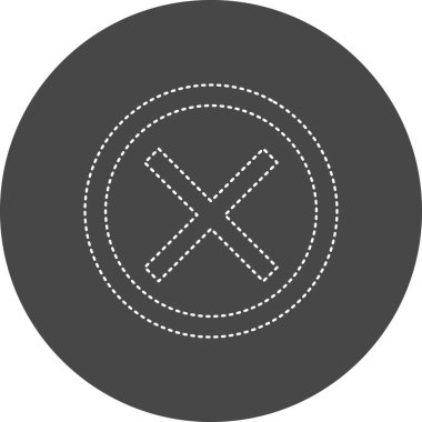 Bir çapraz simgenin vektör illüstrasyonu