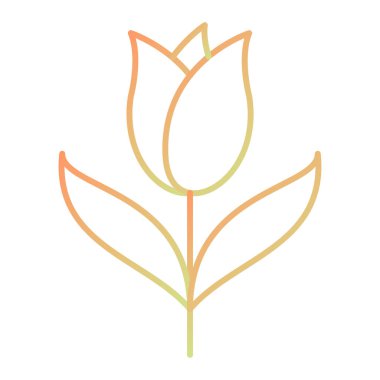 Çiçek. Web simgesi basit illüstrasyon