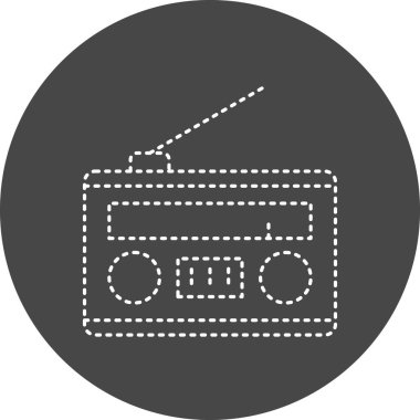 Radyo simgesinin vektör illüstrasyonu