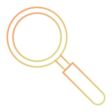 Büyüteç simgesi. vektör illüstrasyonu