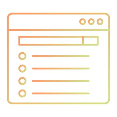 tarayıcı simgesi vektör illüstrasyonu