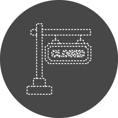 Kapalı işaret simgesinin vektör illüstrasyonu