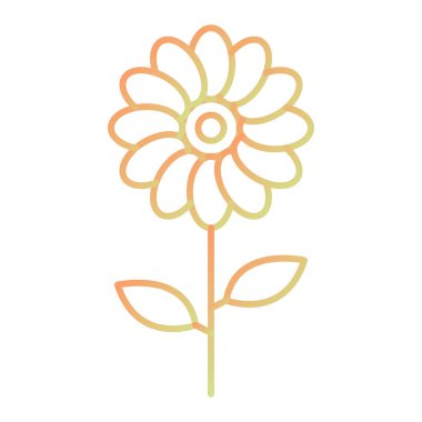 Çiçek ikonu. Web için çiçek vektör simgelerinin basit çizimi