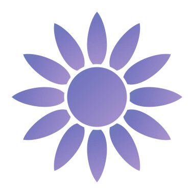 flower icon. simple illustration of sun vector sign for web