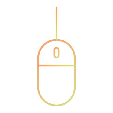 computer mouse icon. flat illustration of wireless cable vector icons for web design