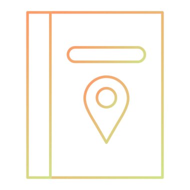 harita simgesi vektör illüstrasyonu