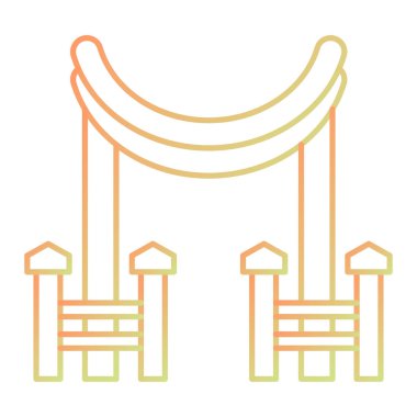 Oyun alanı simgesinin vektör illüstrasyonu