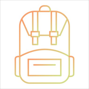 Sırt çantası simgesi. Web tasarımı