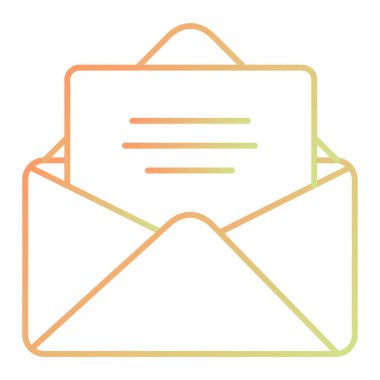 Zarf. Web simgesi basit illüstrasyon