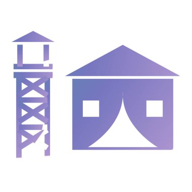 ev binası ikon vektör illüstrasyon tasarımı