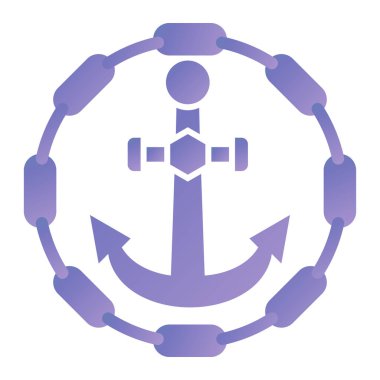 Çapa modern simgenin vektör illüstrasyonu