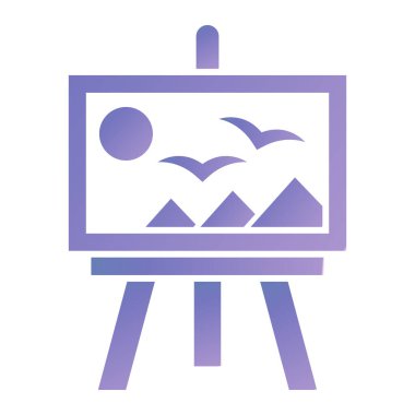 Şövale. Web simgesi basit illüstrasyon