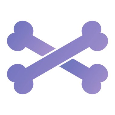 Kemik simgesi vektör illüstrasyonu