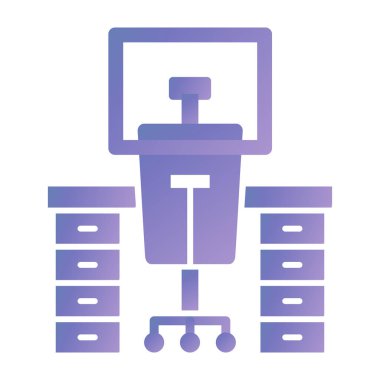 Masa. Web simgesi basit illüstrasyon