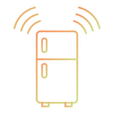 buzdolabı vektör simgesi modern illüstrasyon