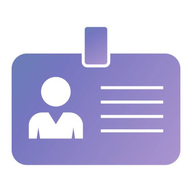 Kimlik kartı simgesi, vektör illüstrasyonu