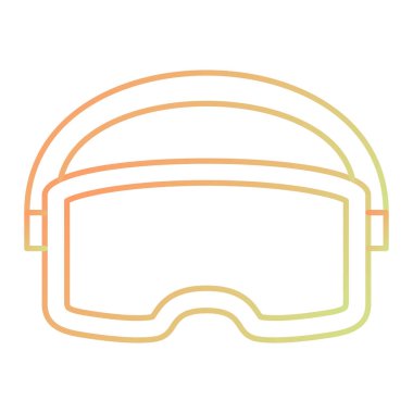 Koruyucu maske simgesinin vektör illüstrasyonu