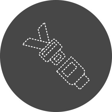 Emniyet kemeri. Web simgesi basit tasarım
