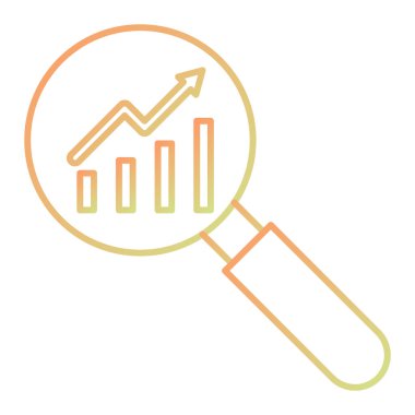 Arama analiz simgesi. vektör illüstrasyonu