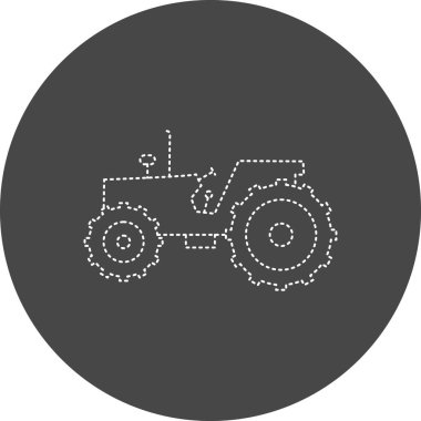 Traktör simgesinin vektör illüstrasyonu