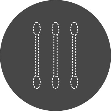 Cotton Buds Vektör Kabartma Simgesi Tasarımı 