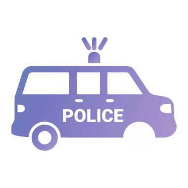 ambulans araba simgesi, vektör illüstrasyonu